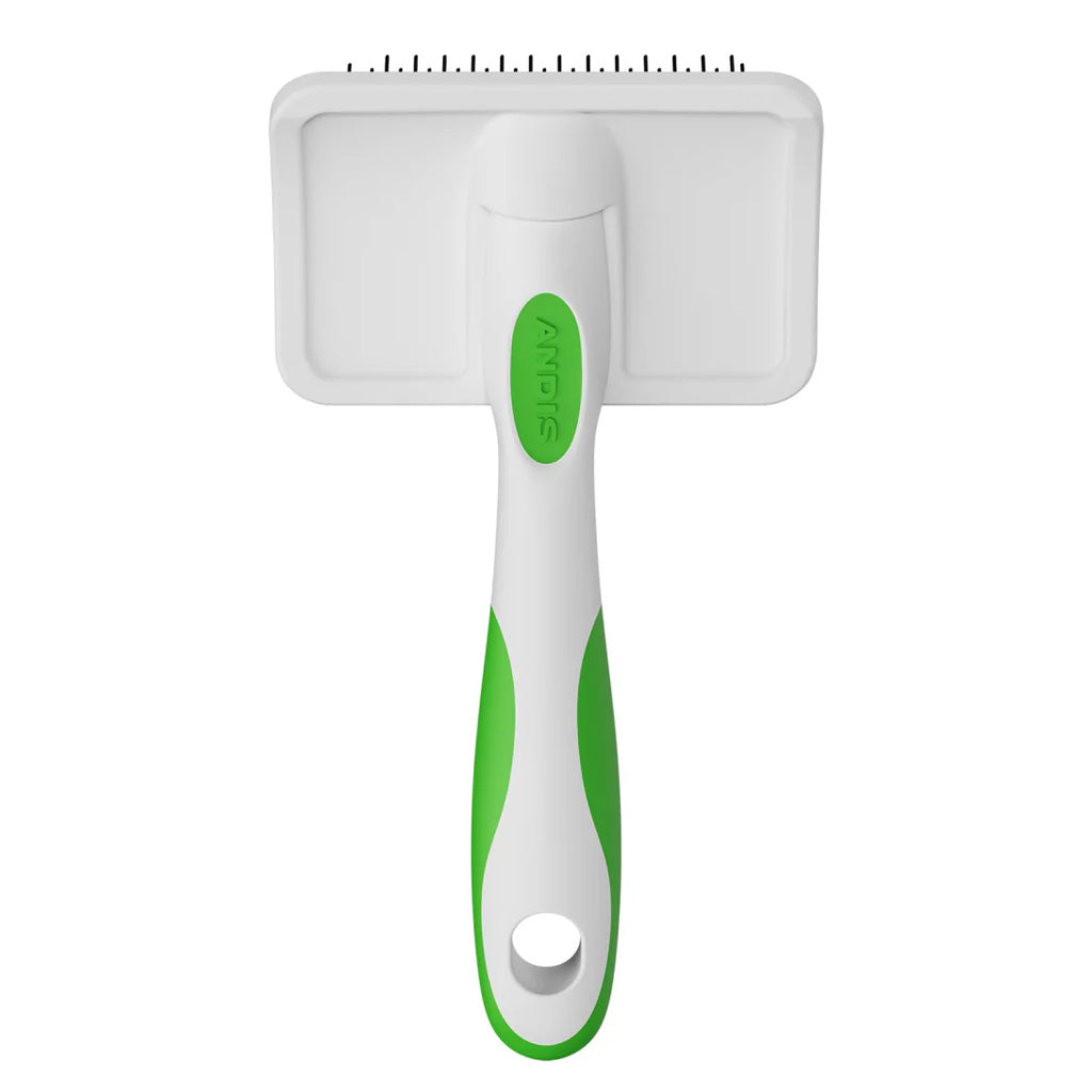 Andis Firm Slicker Dog Grooming Brush, Green/White