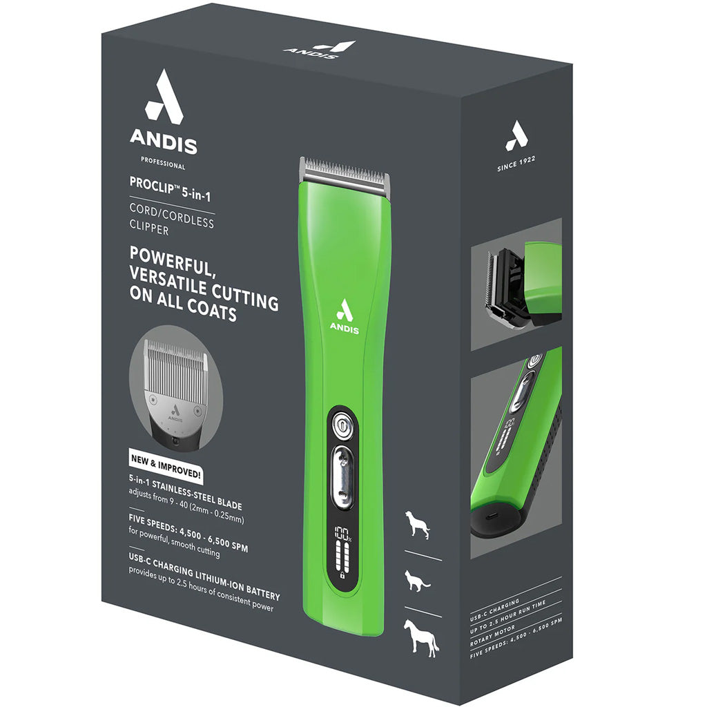 Andis ProClip 5-in-1 Clipper Green