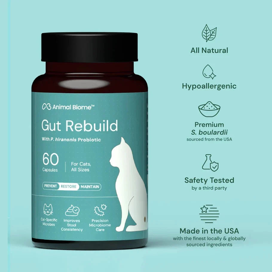 Animal Biome Gut Rebuild for Cats, 60 count