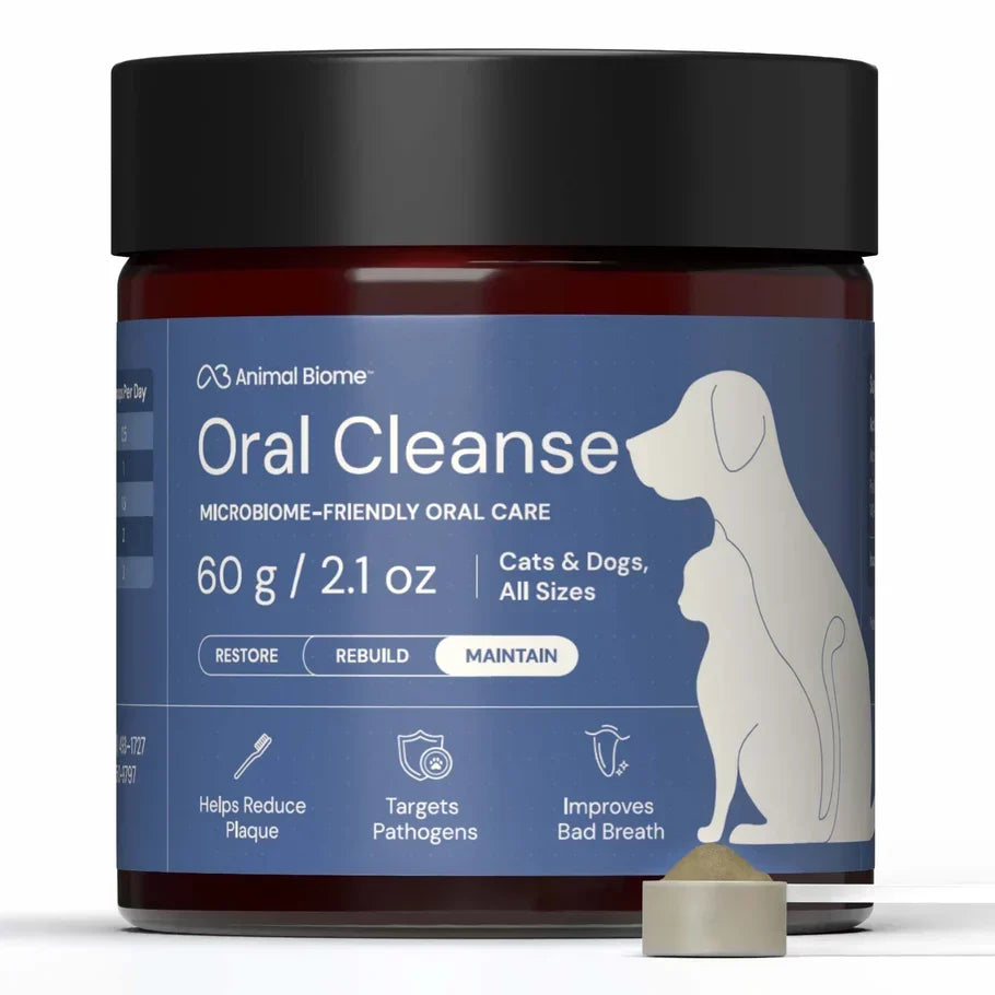 Animal Biome Oral Cleanse with Bacteriophages for Cats and Dogs, 60-g