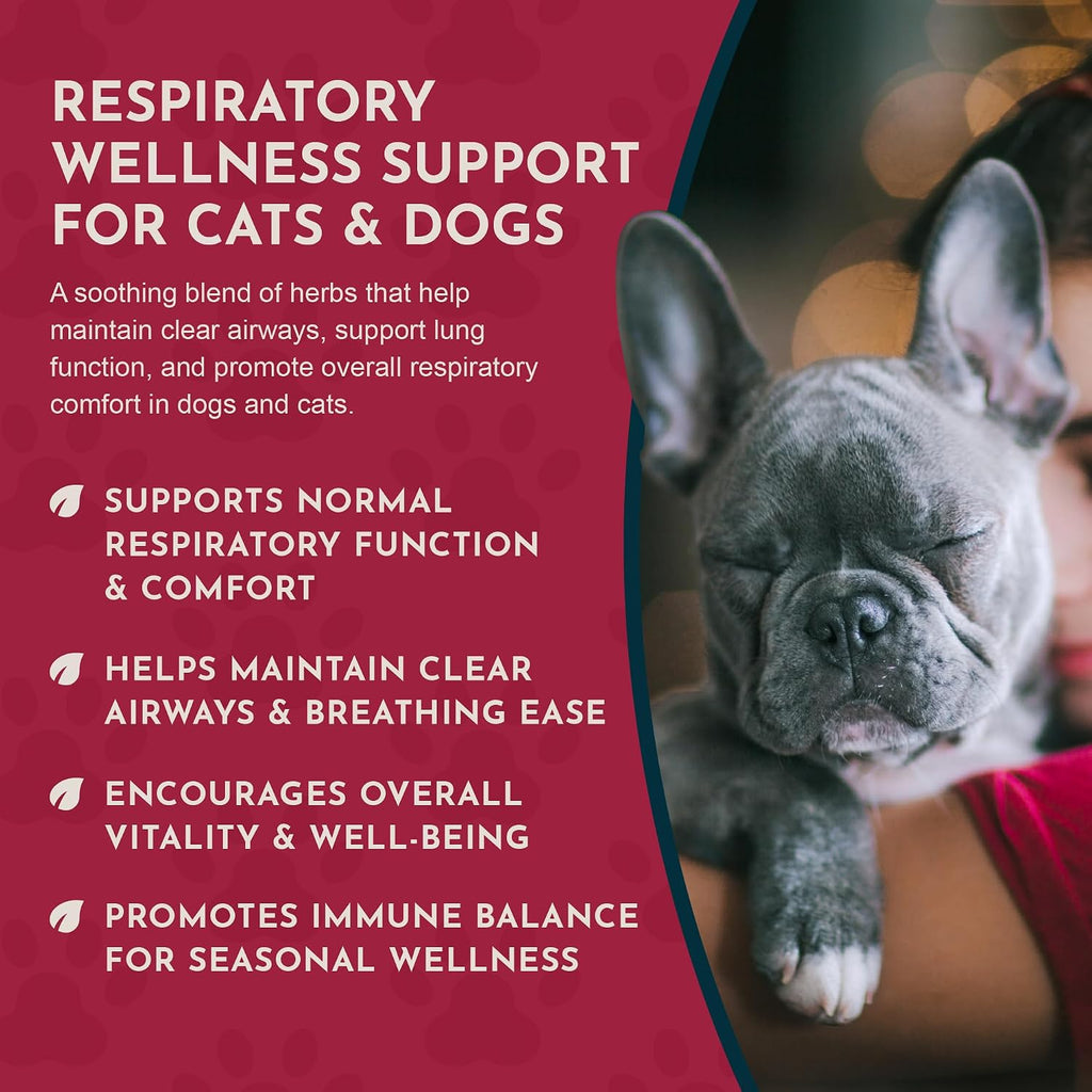 Animal Essentials Herbal Tonic Blend Breathe Ez Promotes Clear, Easy Breathing for Dogs & Cats