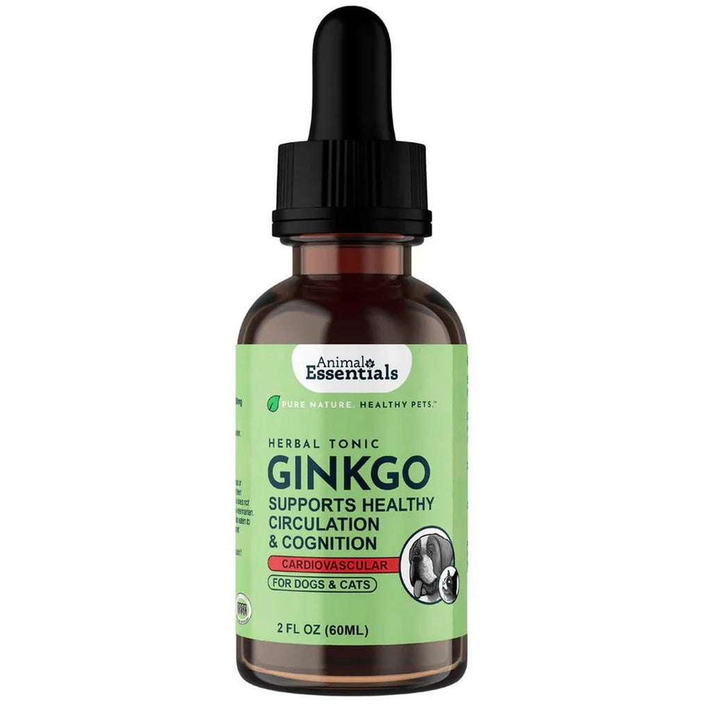 Animal Essentials Herbal Tonic Blend Ginkgo Supports Healthy Circulation & Cognition for Dogs & Cats