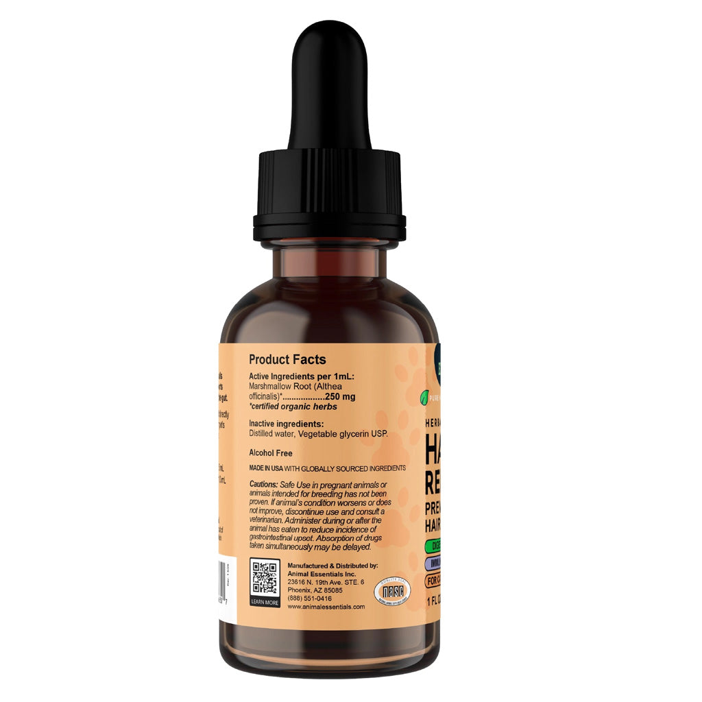 Animal Essentials Herbal Tonic Blend Hairball Relief Prevents & Removes Hairballs for Dogs & Cats