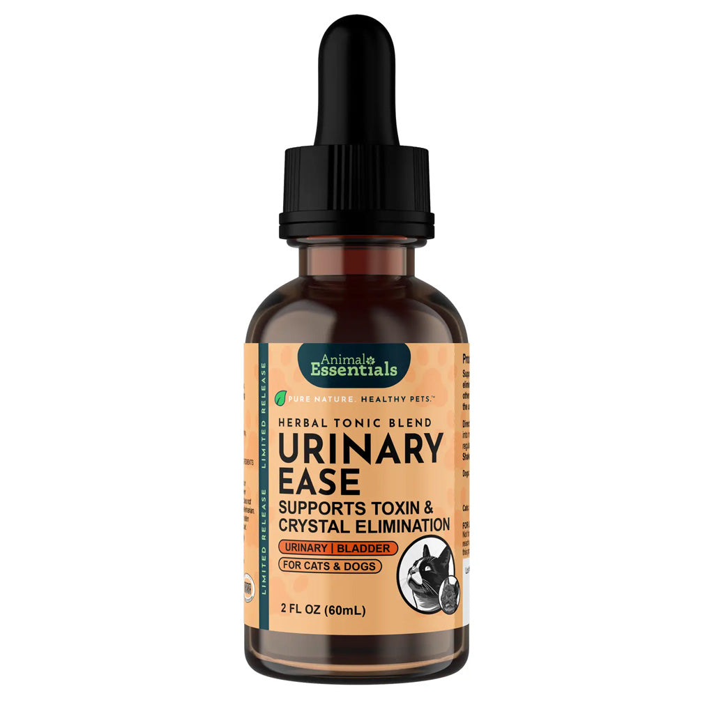 Animal Essentials Herbal Tonic Blend Healthy Urinary Ease Supports Toxin & Crystal Elimination for Dogs & Cats, 2-oz