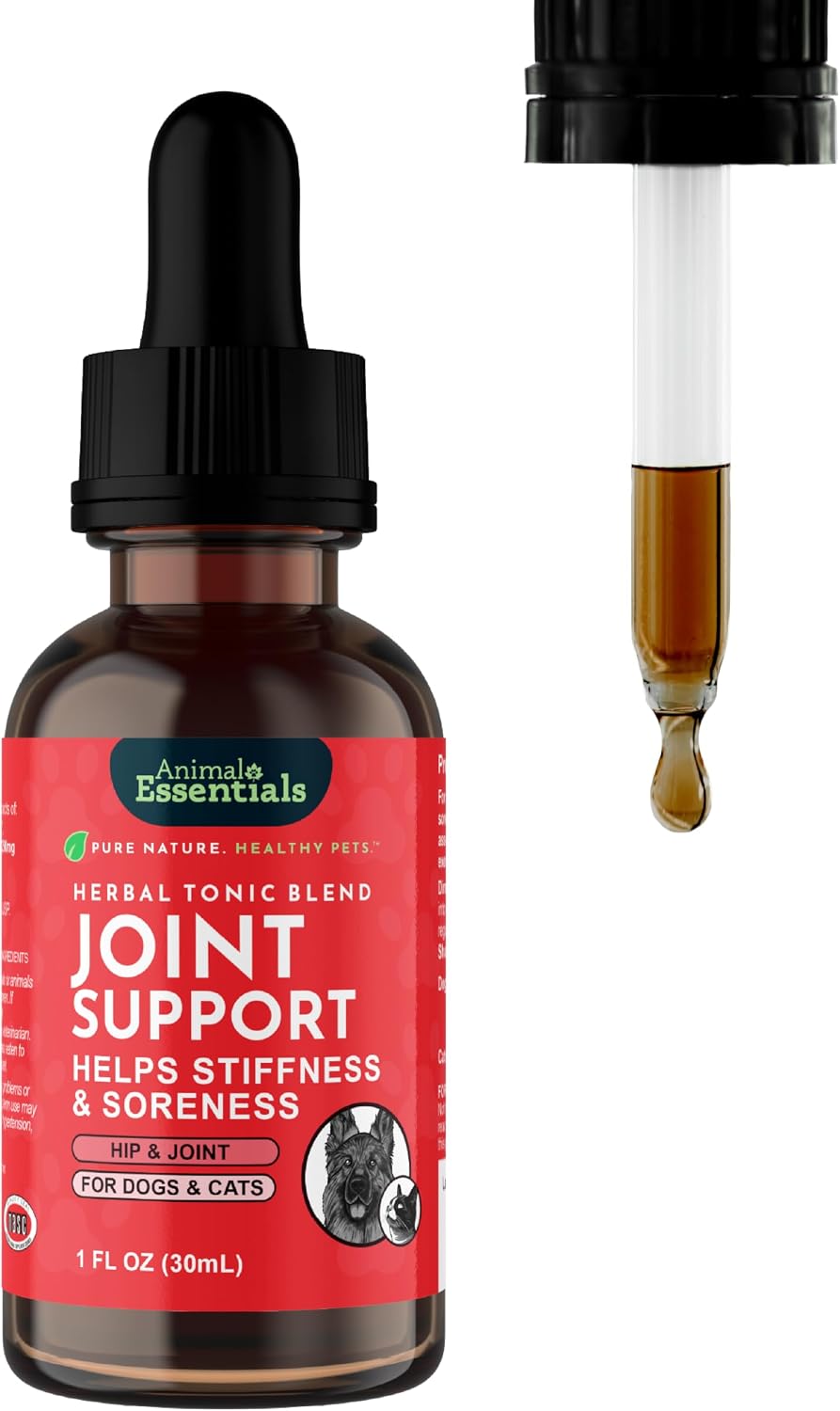 Animal Essentials Herbal Tonic Blend Joint Support Helps Stiffness & Soreness for Dogs & Cats