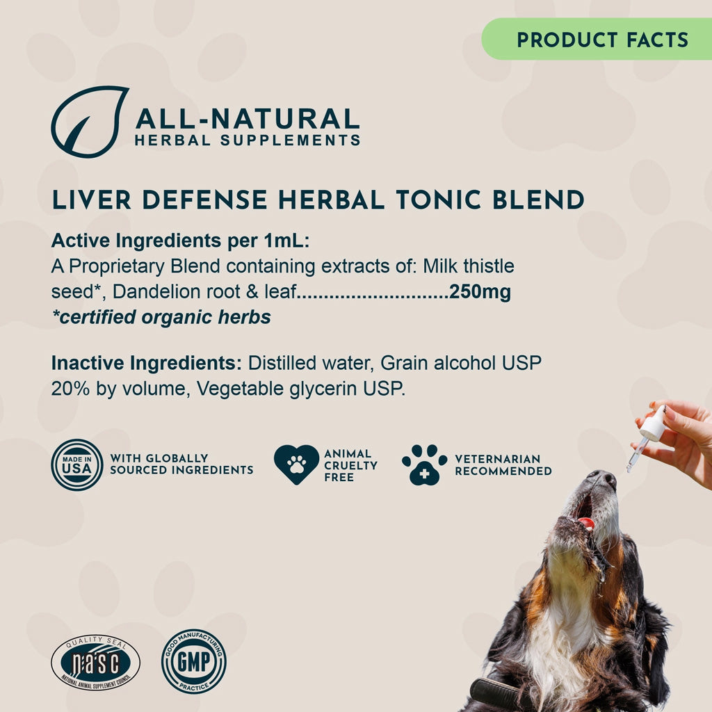 Animal Essentials Herbal Tonic Blend Liver Defense for Dogs & Cats