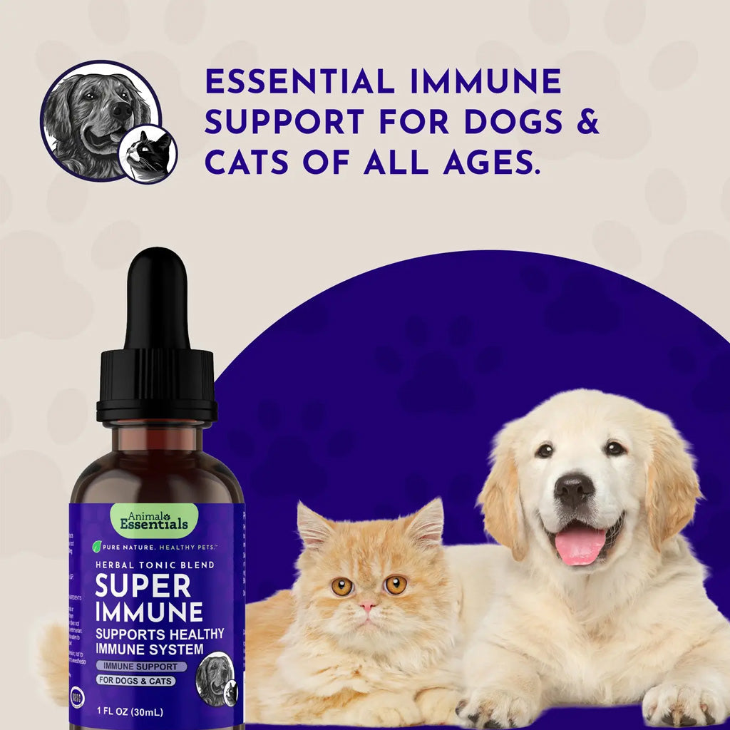 Animal Essentials Herbal Tonic Blend Super Immune Supports Healthy Immune System for Dogs & Cats