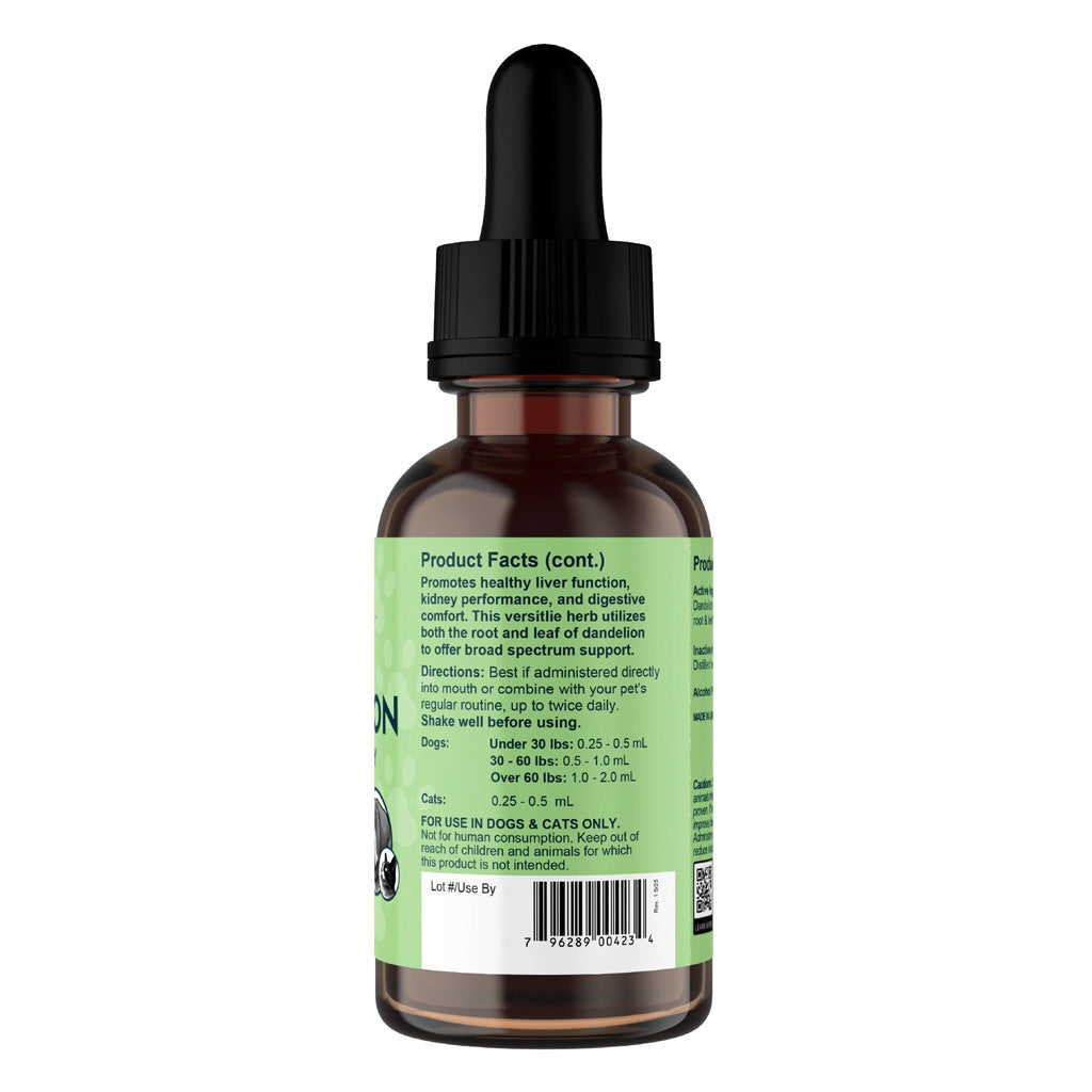 Animal Essentials Herbal Tonic Dandelion Supports Healthy Liver Function for Dogs & Cats