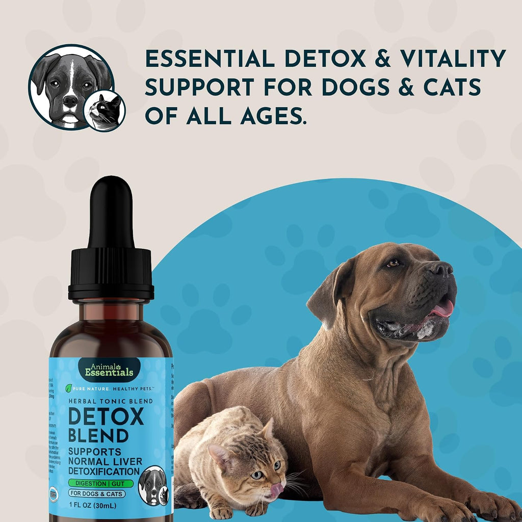 Animal Essentials Herbal Tonic Detox Blend Supports Normal Liver Detoxification for Dogs & Cats