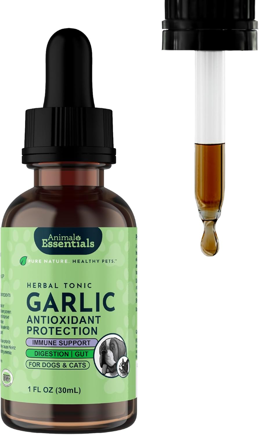 Animal Essentials Herbal Tonic Garlic Antioxidant Protection for Dogs & Cats
