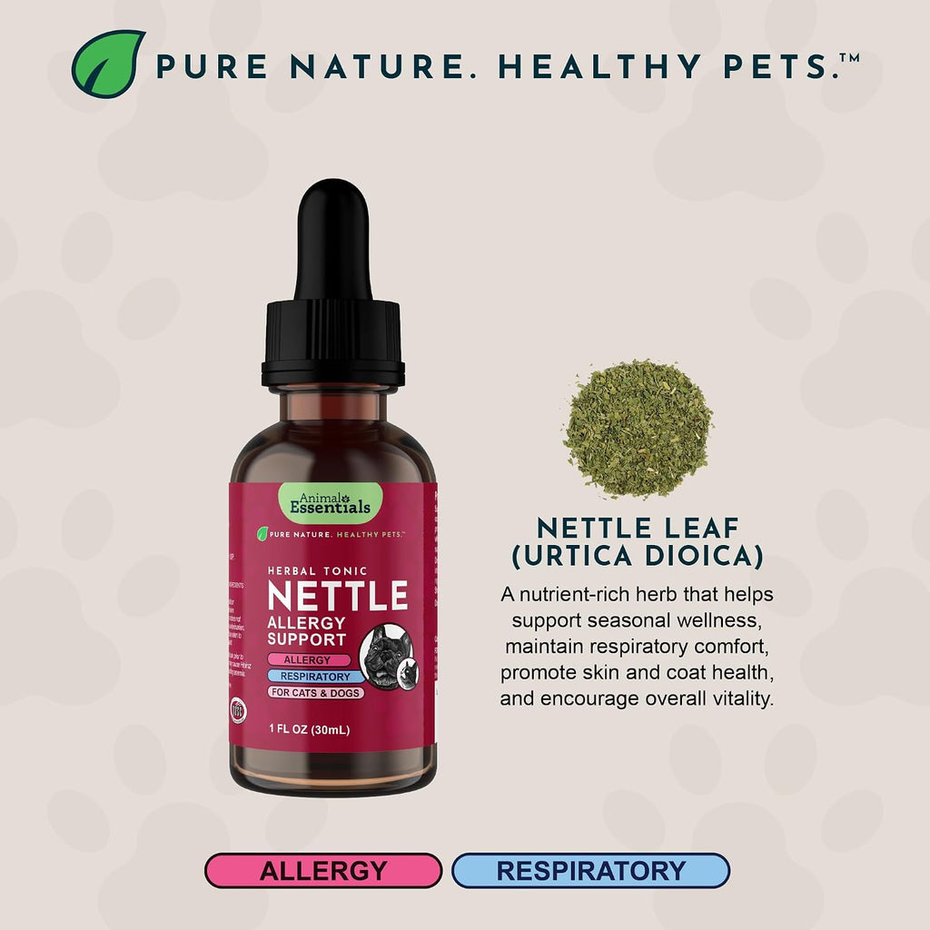 Animal Essentials Herbal Tonic Nettle Allergy Support for Dogs & Cats