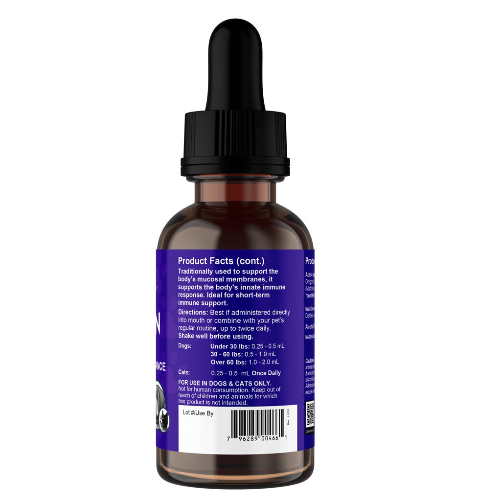Animal Essentials Herbal Tonic Oregon Grape Promotes Resistance to Pathogens for Dogs & Cats
