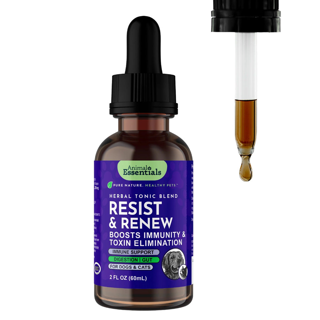 Animal Essentials Herbal Tonic Resist & Renew Boosts Immunity & Toxin Elimination for Dogs & Cats