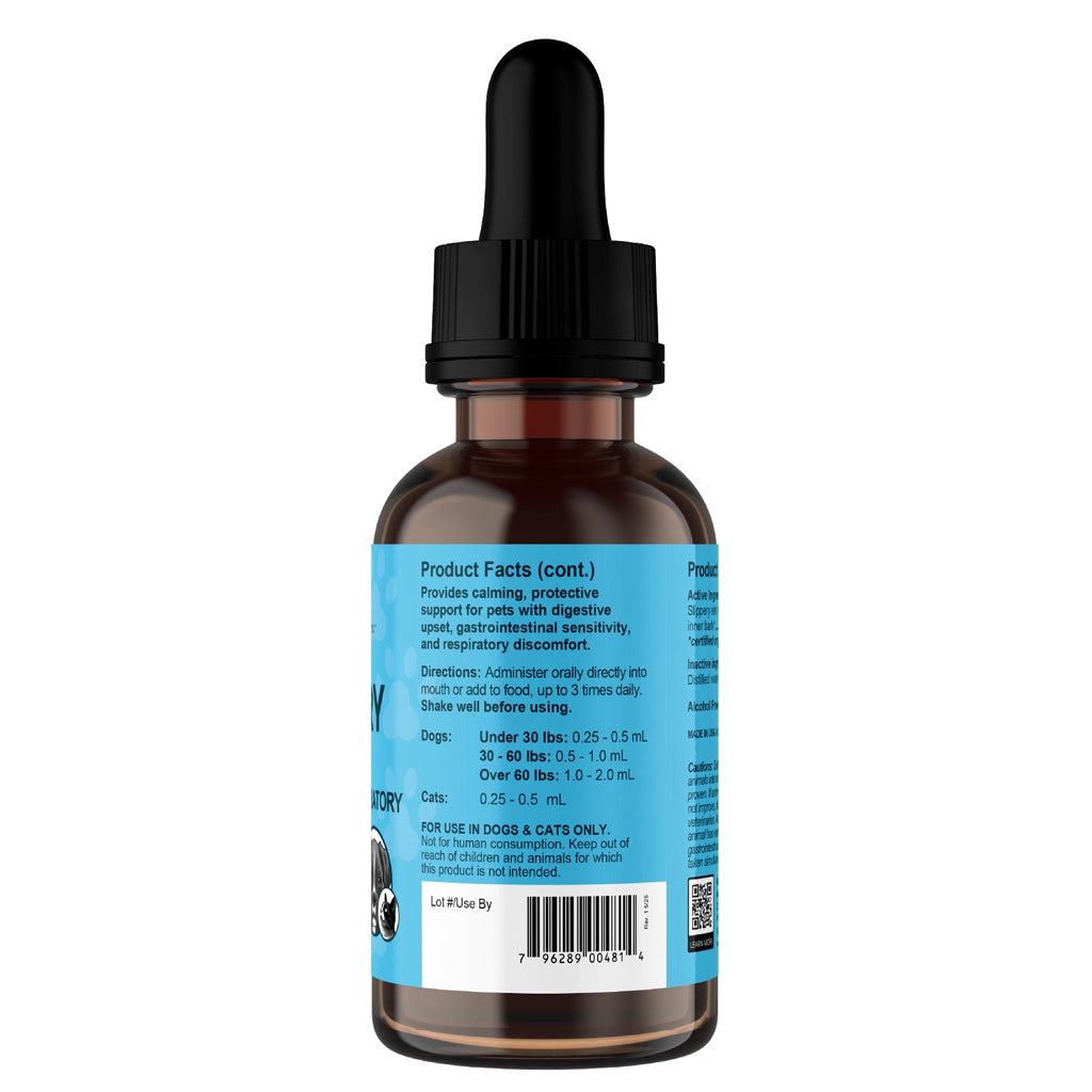 Animal Essentials Herbal Tonic Slippery Elm Supports Respiratory & Gut Health for Dogs & Cats