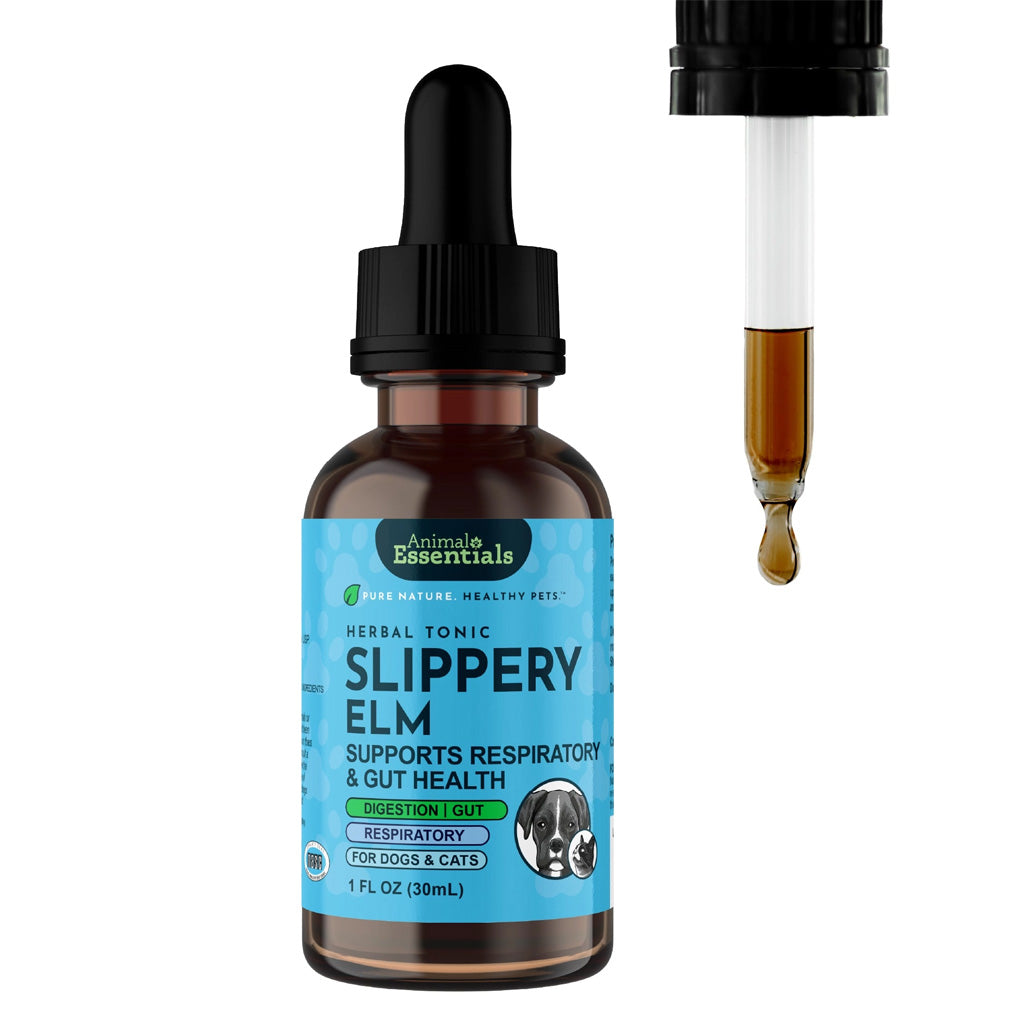 Animal Essentials Herbal Tonic Slippery Elm Supports Respiratory & Gut Health for Dogs & Cats