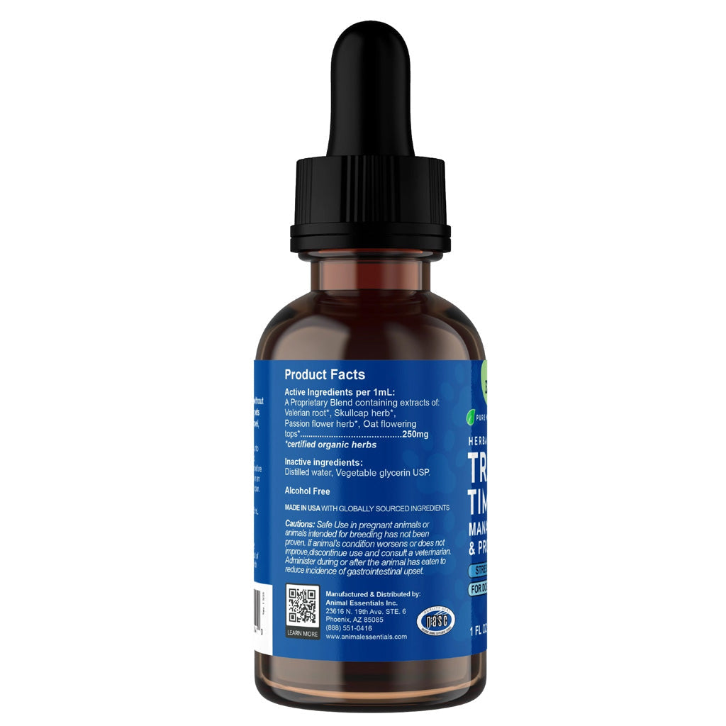 Animal Essentials Herbal Tonic Tranquil Times Manages Stress & Promotes Calm for Dogs & Cats