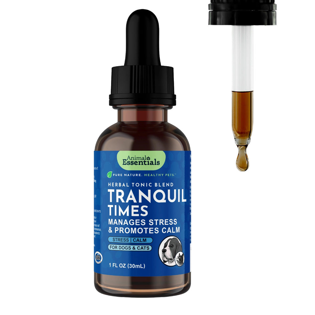 Animal Essentials Herbal Tonic Tranquil Times Manages Stress & Promotes Calm for Dogs & Cats