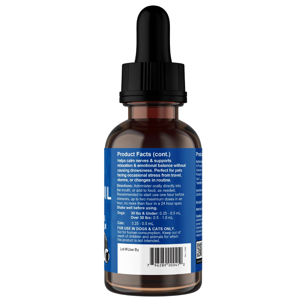 Animal Essentials Herbal Tonic Tranquil Times Manages Stress & Promotes Calm for Dogs & Cats