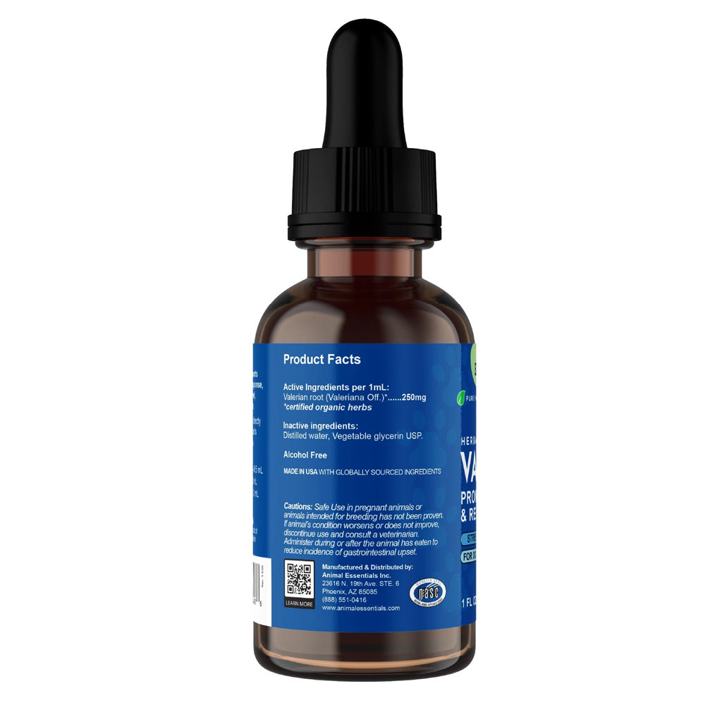 Animal Essentials Herbal Tonic Valerian Promotes Calm & Relaxation for Dogs & Cats