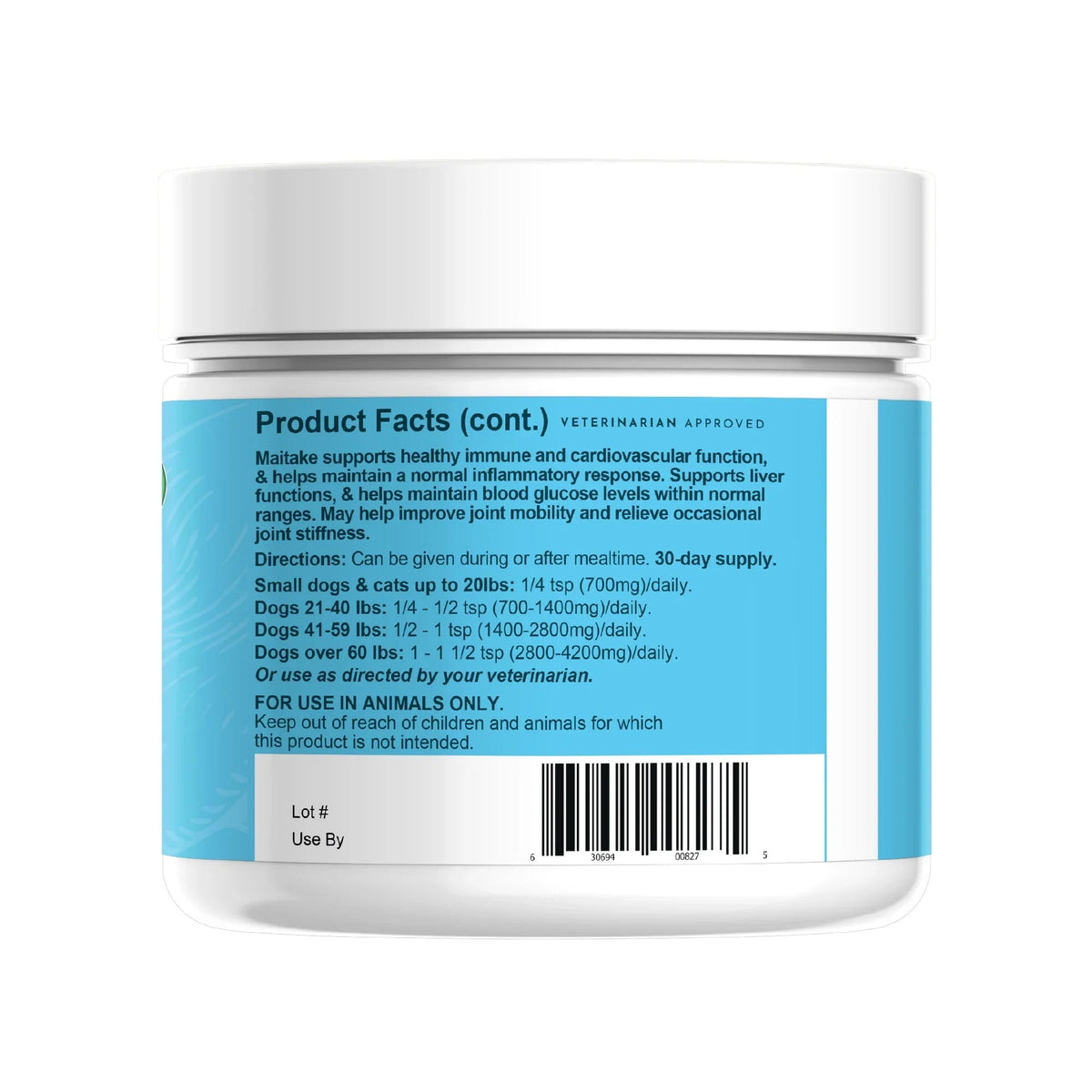 Animal Essentials Maitake Mushroom Vitality Optimum Circulatory Function for Dogs & Cats, 2.8-oz