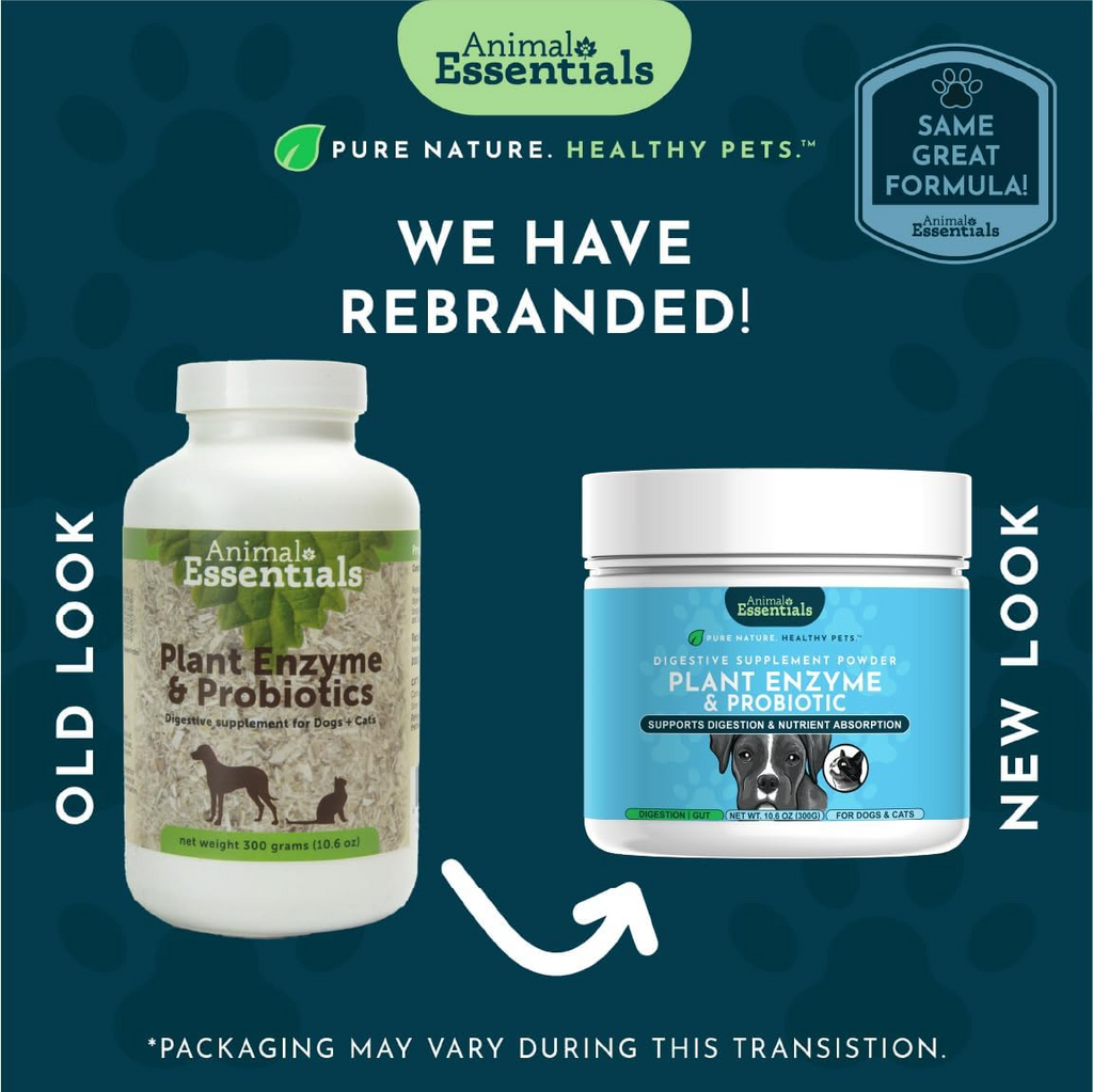 Animal Essentials Plant Enzyme & Probiotic Digestive Supplement Powder for Dogs & Cats