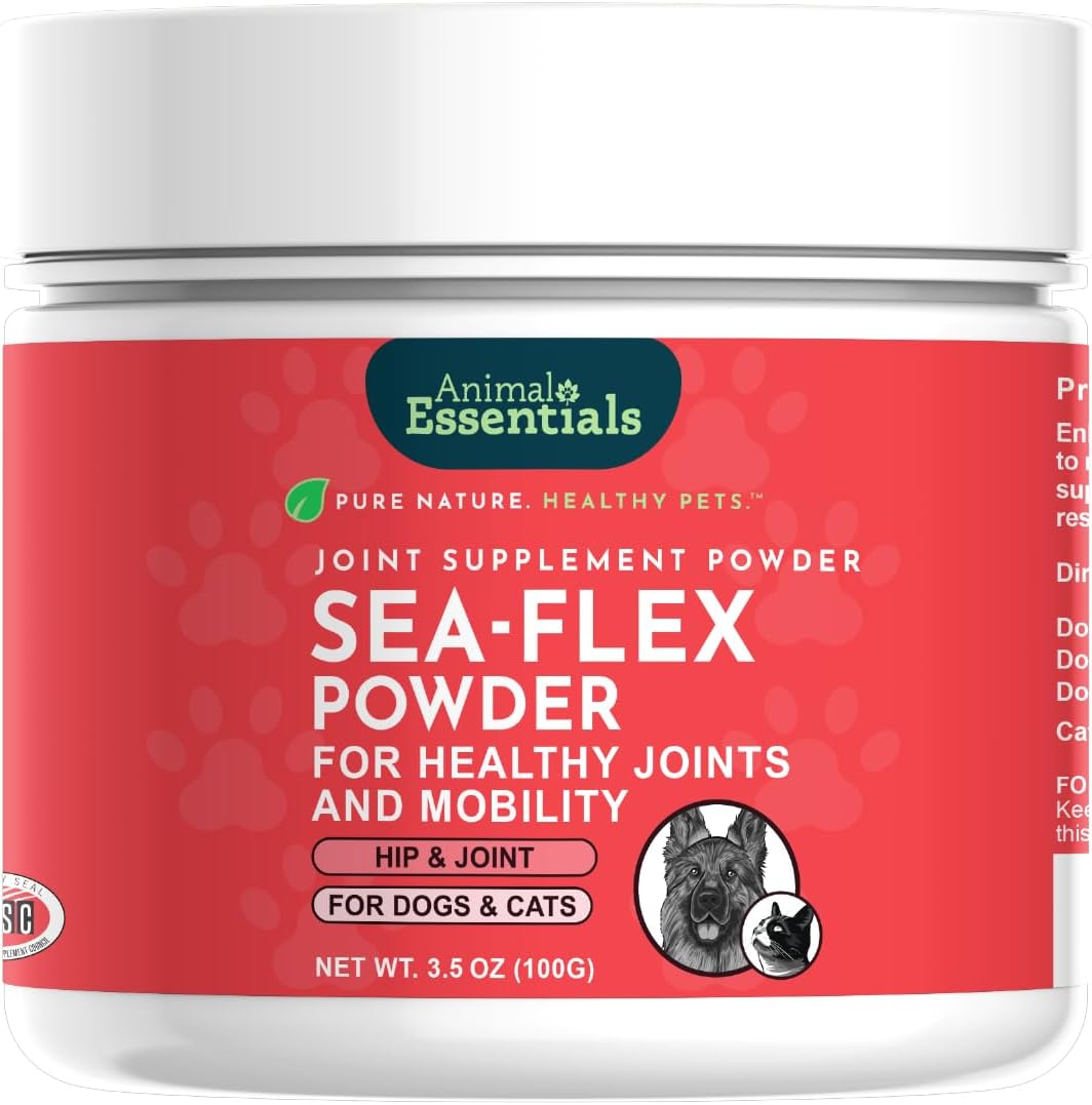 Animal Essentials Sea-Flex Powder for Healthy Joints & Mobility for Dogs & Cats, 3.5-oz