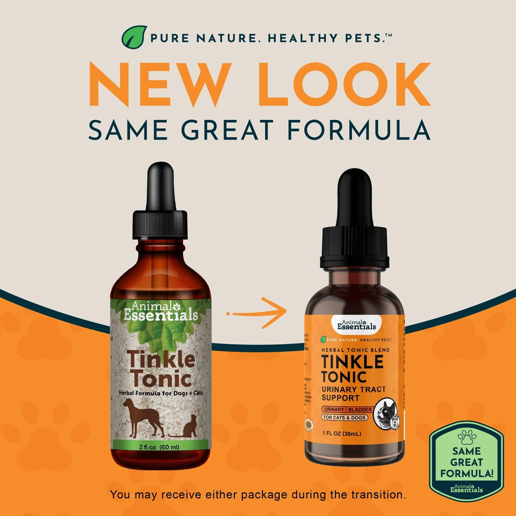 Animal Essentials Tinkle Tonic Herbal Tonic to Support Urinary Tracts System for Dogs & Cats