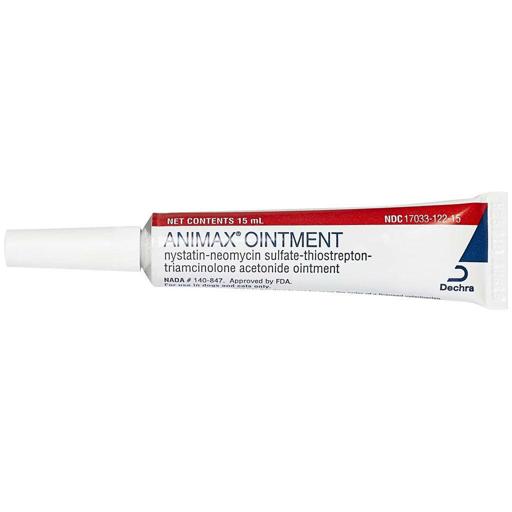 Animax Ointment for Dogs & Cats (Nystatin, Neomycin Sulfate, Thiostrepton, Triamcinolone Acetonide)