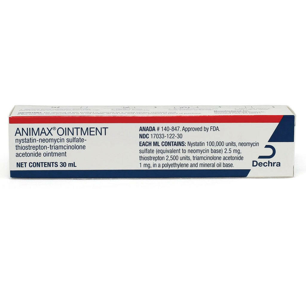 Animax Ointment for Dogs & Cats (Nystatin, Neomycin Sulfate, Thiostrepton, Triamcinolone Acetonide)