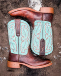Ariel Twisted X Women's 11" Tech X Boot - Hickory and Seafoam