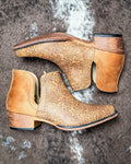 Ava Embossed Bootie in Tan by Roper