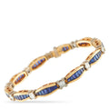 LB Exclusive 18K Yellow Gold 2.50ct Diamond and Sapphire Bracelet MF09-090226