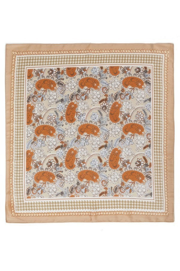 Paisley & Houndstooth Print Bandana