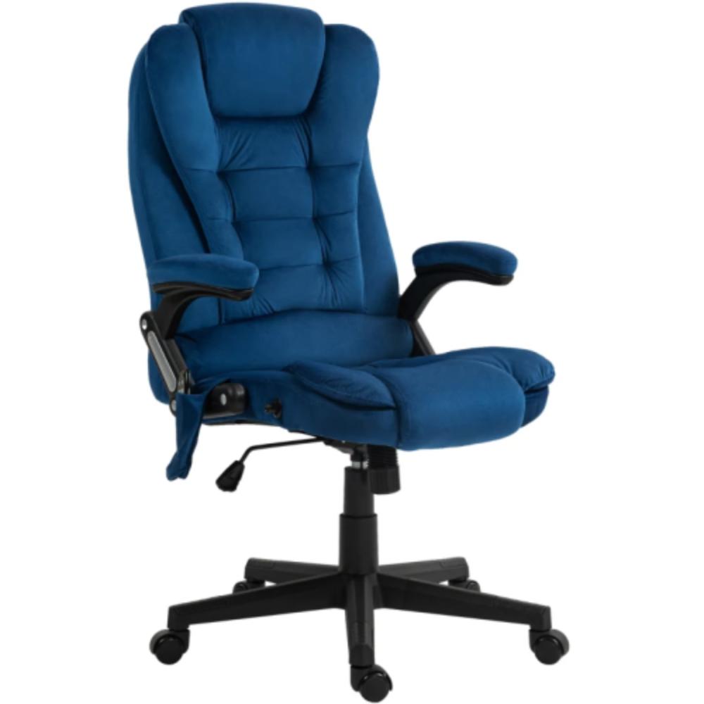 Velvet Massage Office Chair with Lumbar Heat