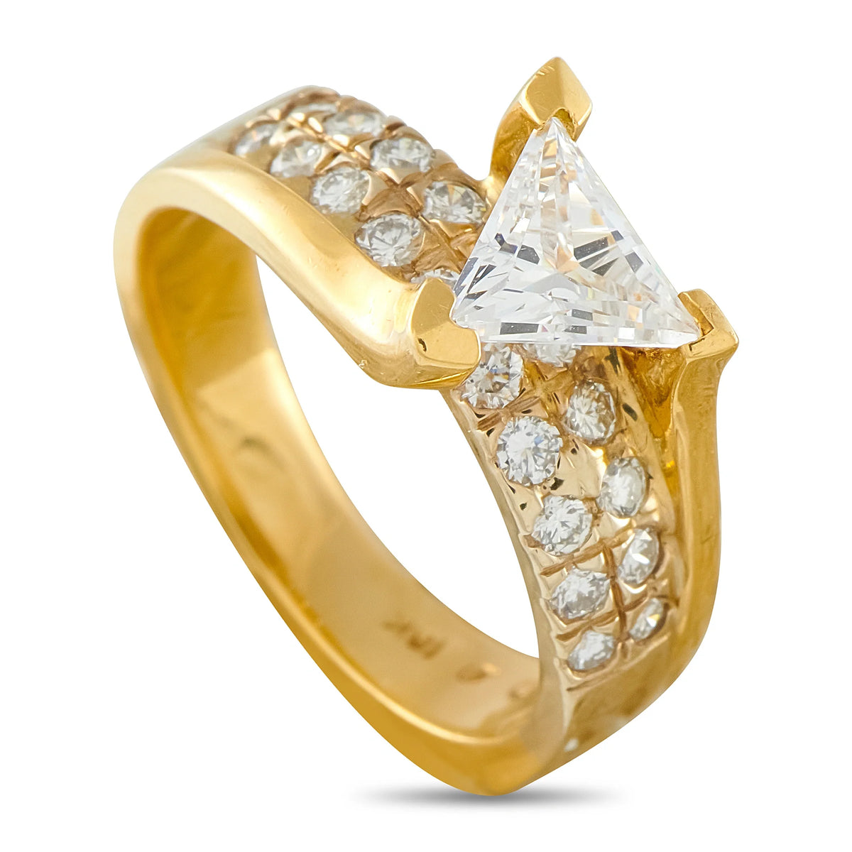 LB Exclusive 18K Yellow Gold 1.40ct Diamond Ring MF19-070226