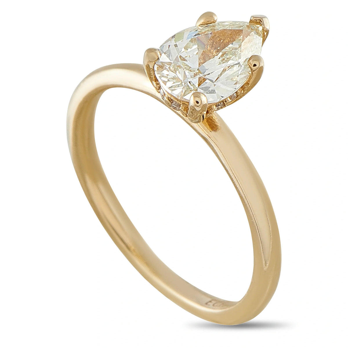 LB Exclusive 14K Yellow Gold 1.12ct Diamond Solitaire Engagement Ring MF14-080526