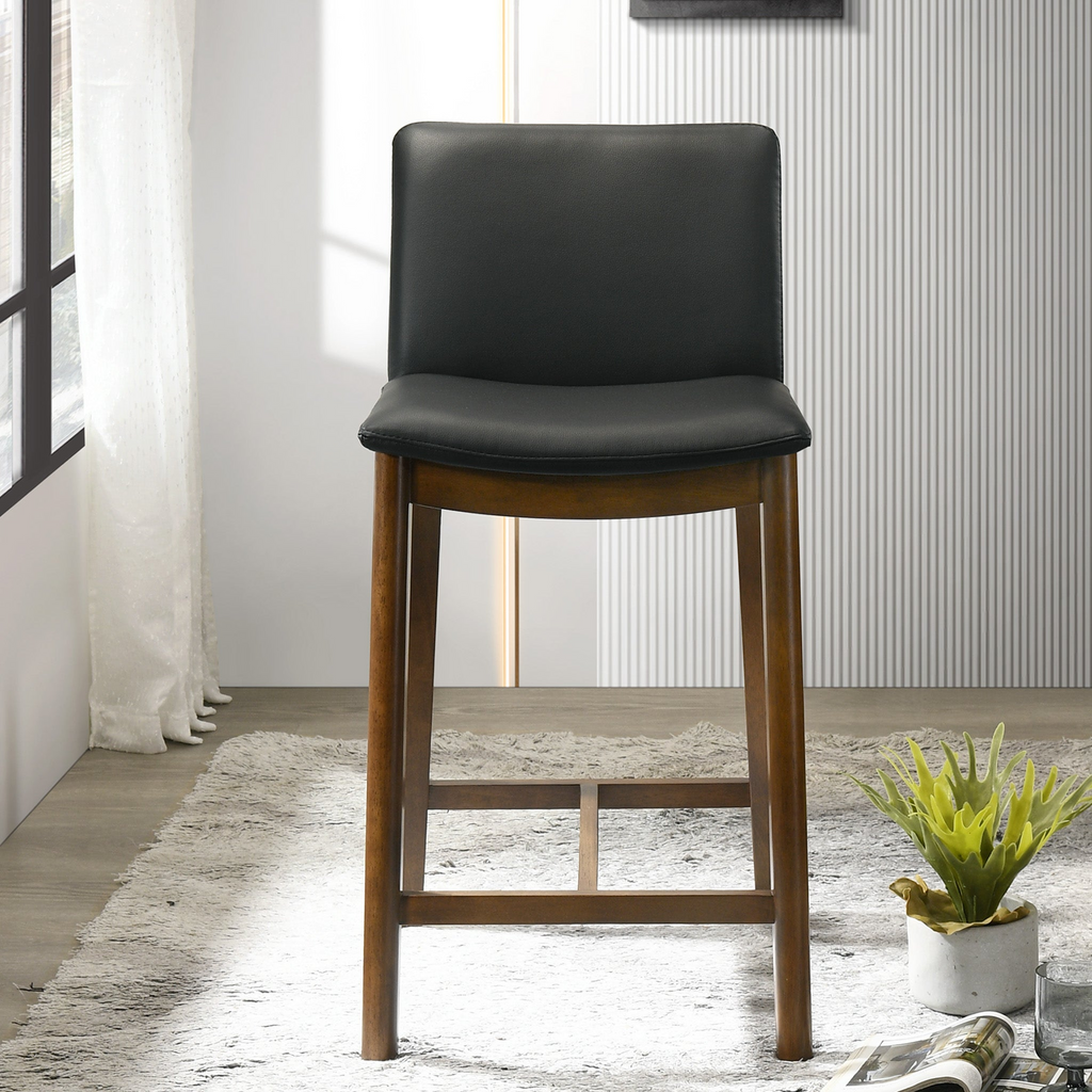 Contemporary Wood Frame Counter Chair