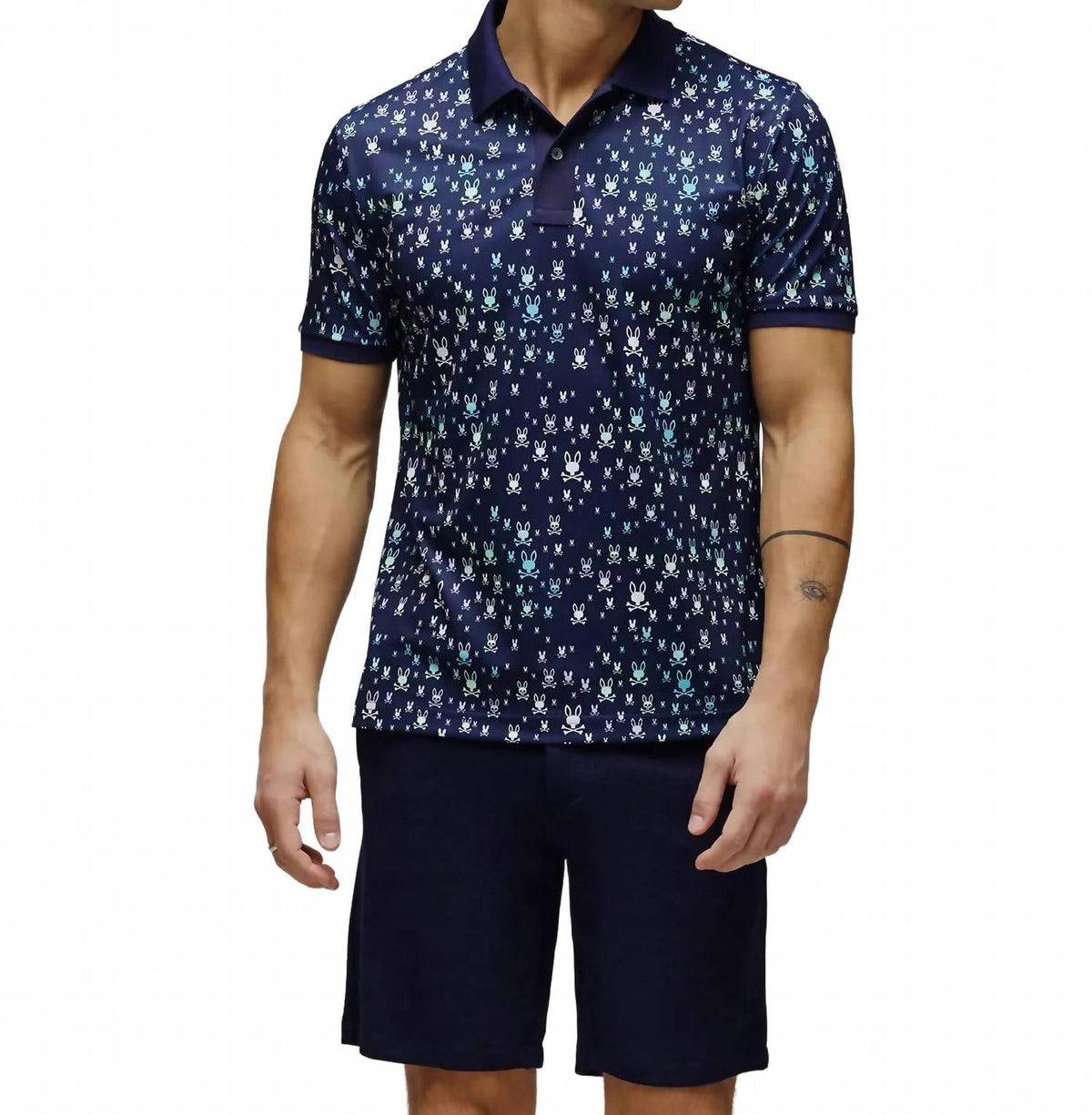 Nev Sport Polo Shirt In Evening Blue