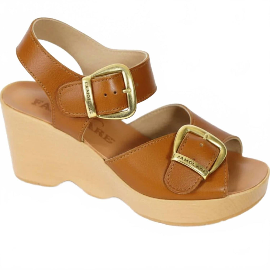 Women's Double Vision Platform Sandals In Honey Caramel