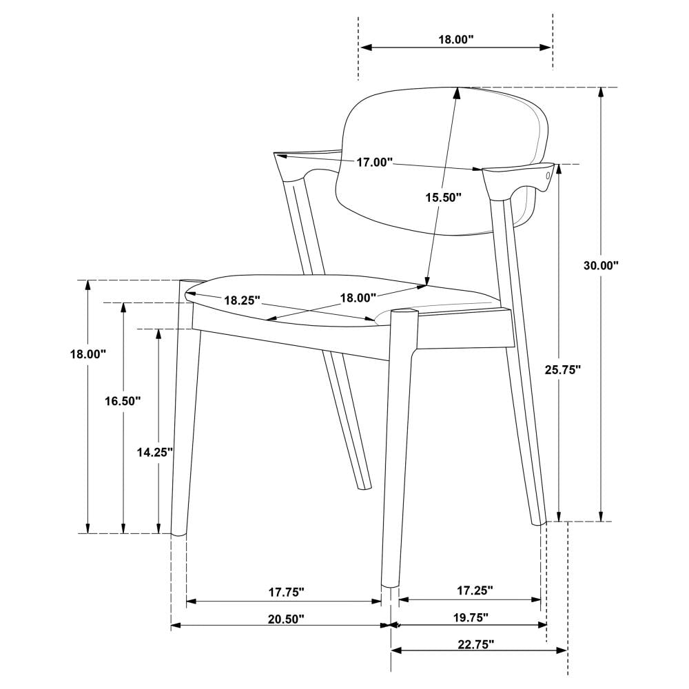 Contemporary Wooden Dining Chairs with Supportive Backrests for Everyday Use