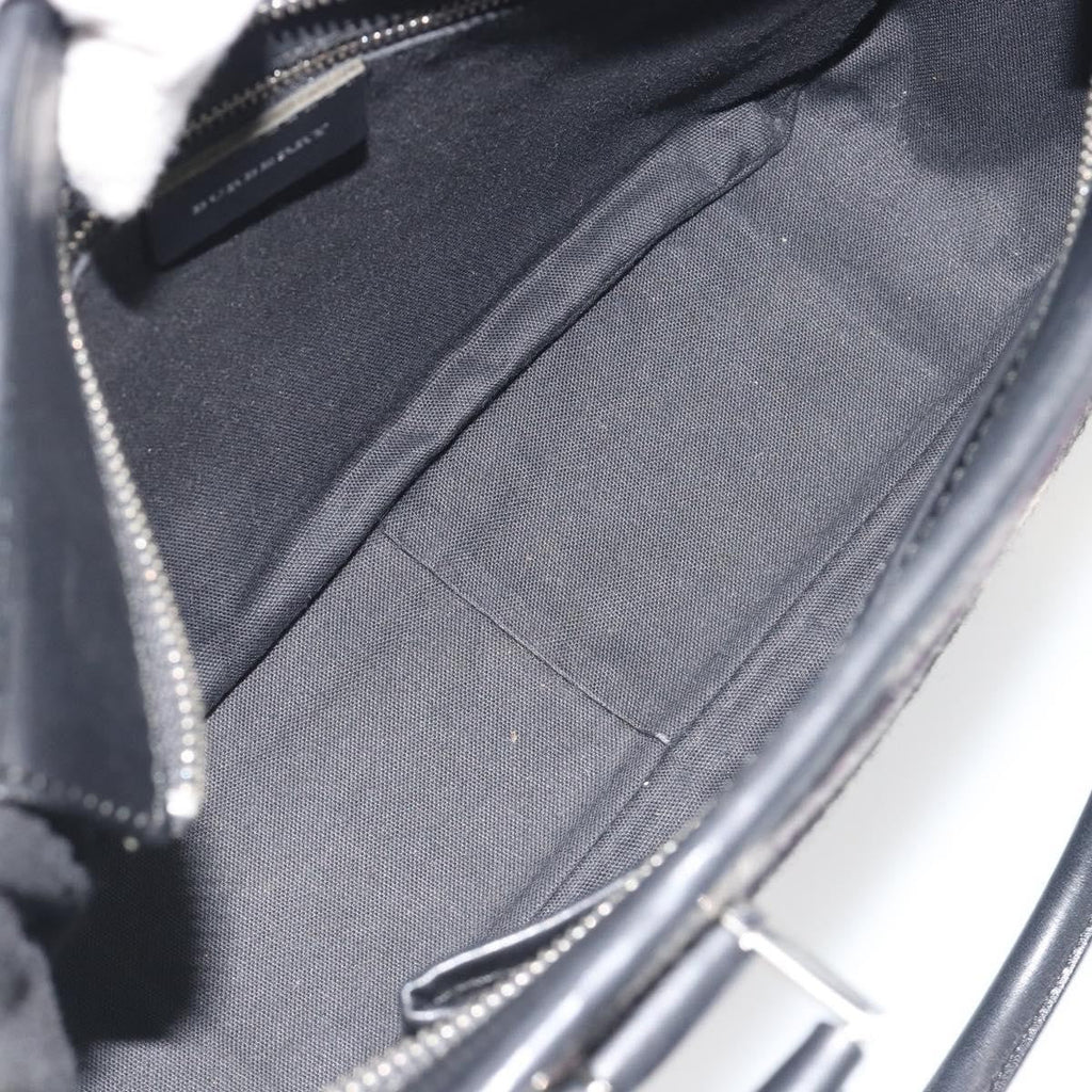 Burberry Nova Check Wool Wool Handbag (Pre-Owned)