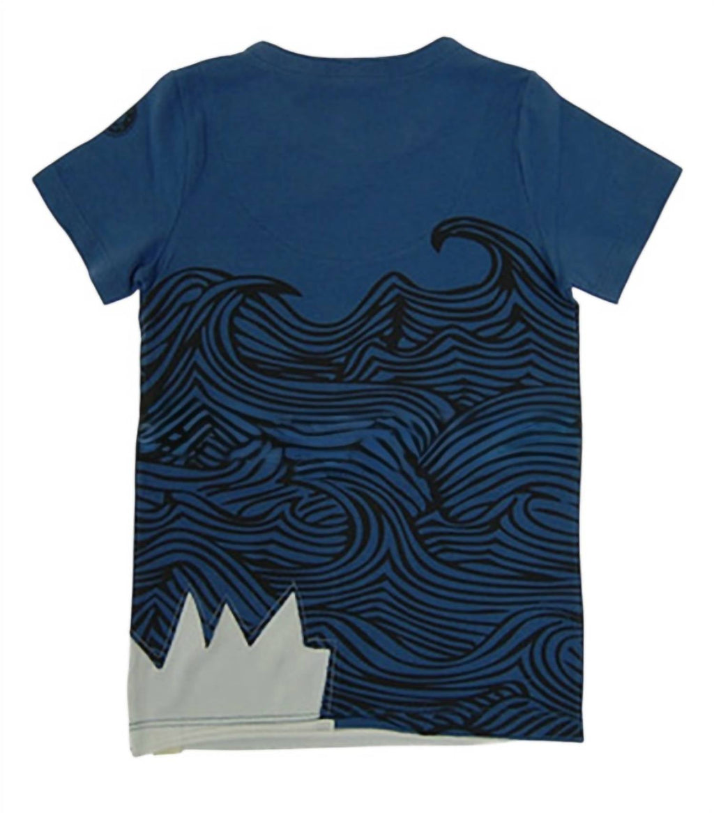 Kids Hammerhead Shark T-Shirt In Blue