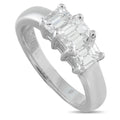 LB Exclusive 14K White Gold 1.64ct Diamond Three-Stone Ring MF19-080526