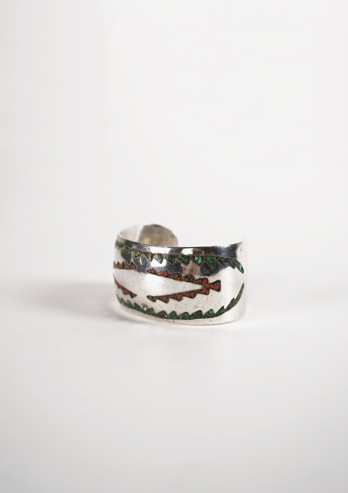 Native Indian Inlay Wide Cuff