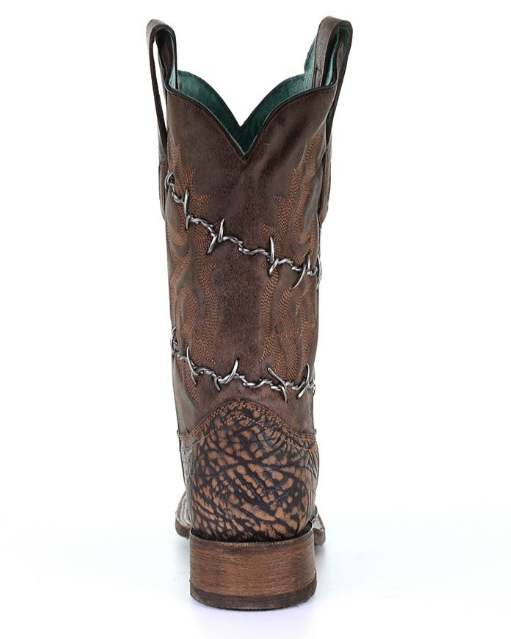 Barbed Trailblazer Square Toe Boots in Distressed Brown by Corral