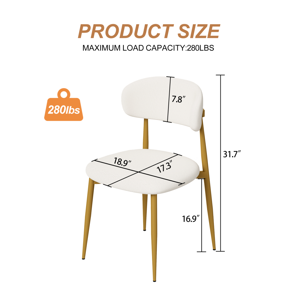 Stylish Upholstered Chairs with Curved Backs for Dining Areas