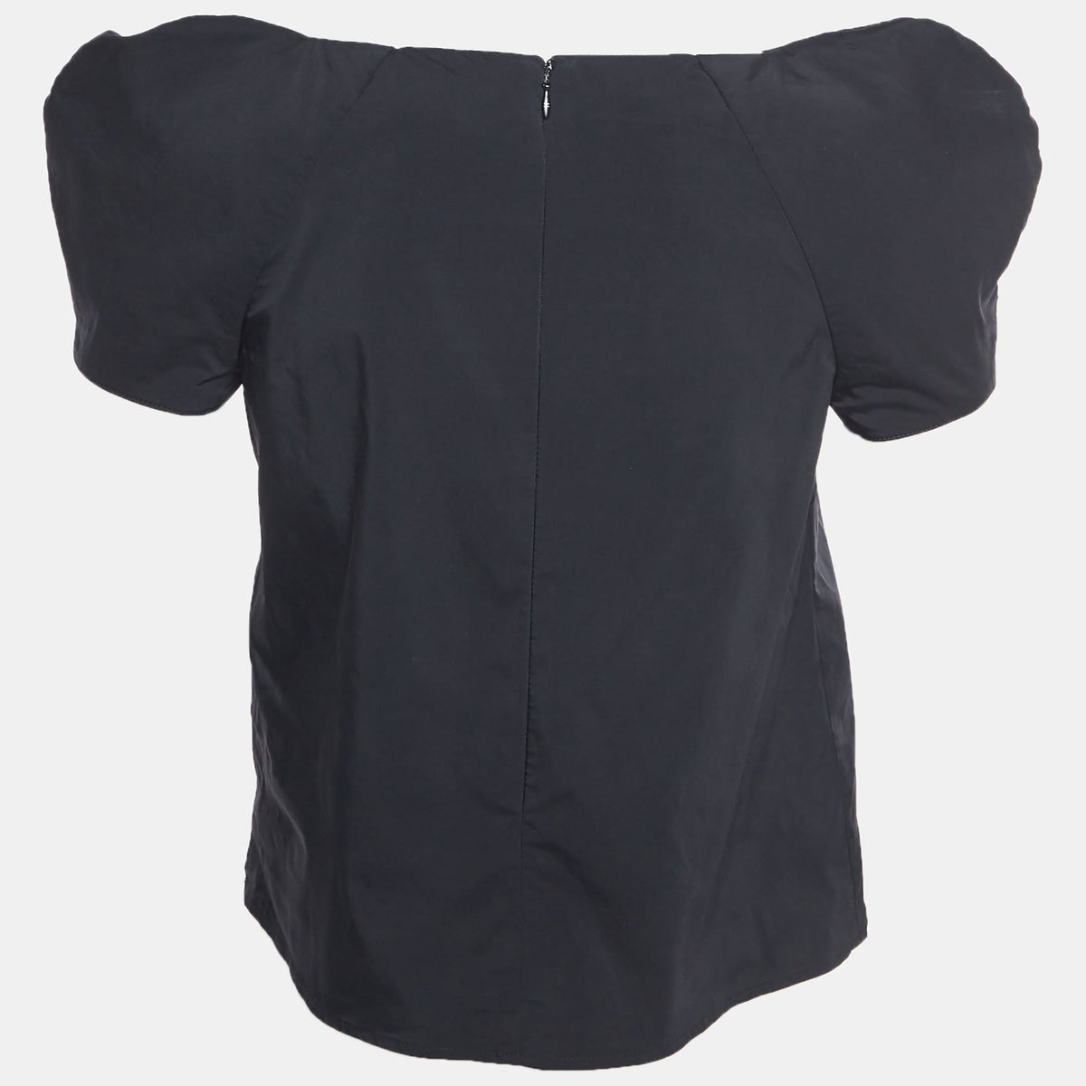 Elisabetta Franchi Black Stretch Crepe Short Sleeve Blouse