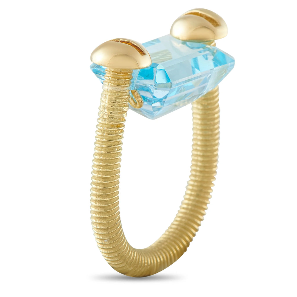 LB Exclusive 18K Yellow Gold Topaz Ring MF05-082526