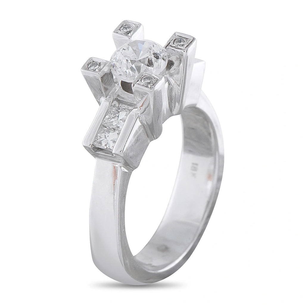 LB Exclusive 18K White Gold 1.36ct Diamond Ring MF27-070826