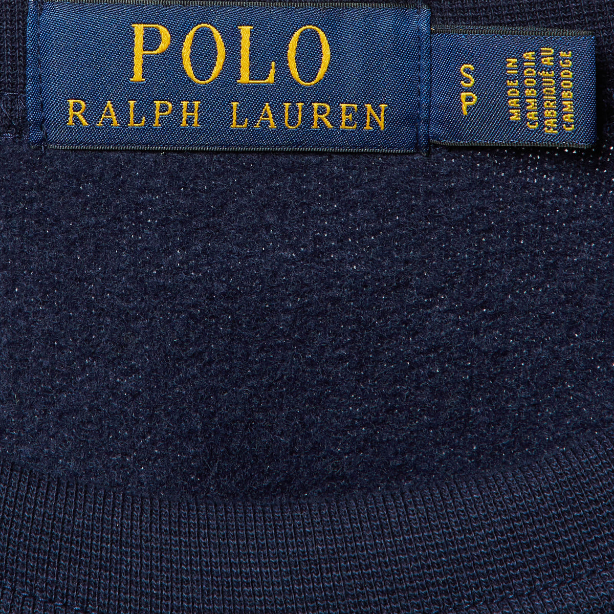 Polo Ralph Lauren Navy Blue Jersey Polo Embroidered Sweatshirt